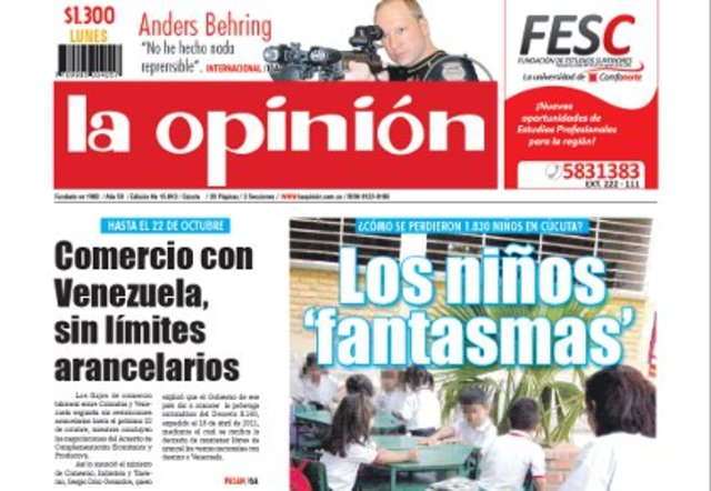 Llegada de La Opinión