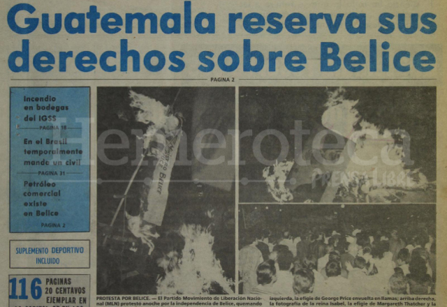Pérdida de Belice En 1981 Belice se independizó