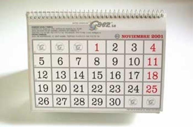 ultimo calendario creado