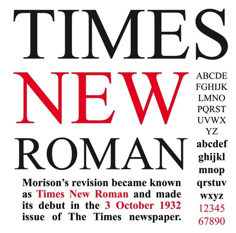 Morison, Times New Roman
