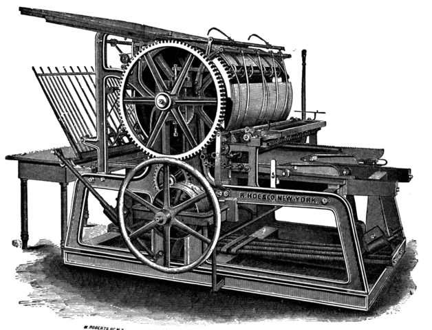 La impresora de cuatro cilindros