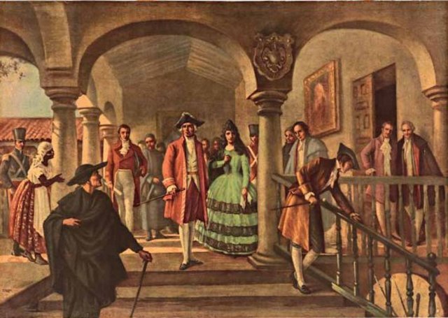 Los notables de Santafé se reúne con el virrey Amar para acordar nueva forma de gobierno