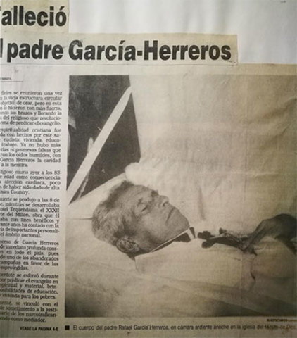 Muerte del Padre Rafael Garcia Herreros