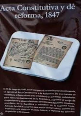 Acta Constitutiva y Reformas de 1847