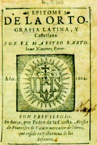 Renacimiento Instituciones de la gramática española de Ximénez Patón