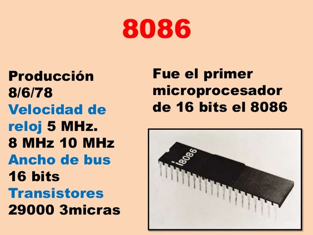 El Intel 8086 (El primero de 16 bits)