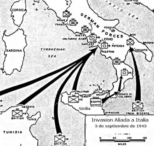 Los aliados invaden Italia