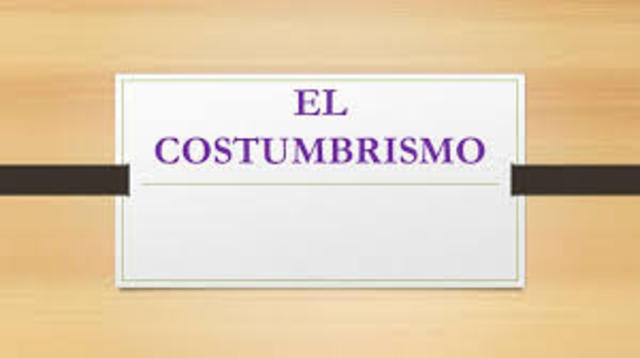 El costumbrismo