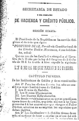 LEY DE INSTITUCIONES DE CRÉDITO