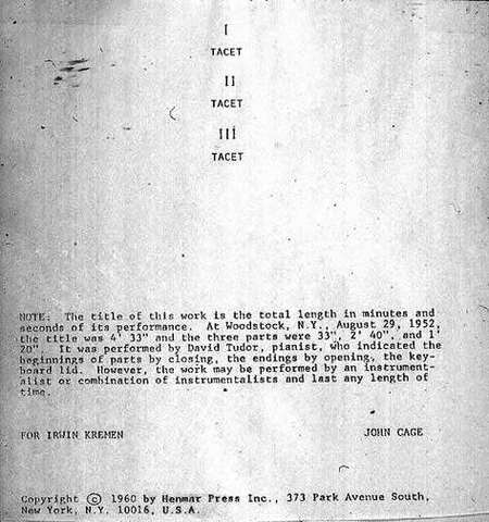 4'33" - John Cage