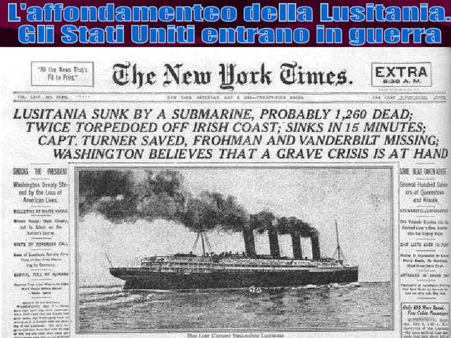 L'entrata in guerra degli Stati Uniti