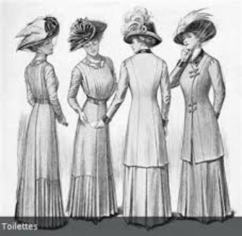 evolución de la moda 1900