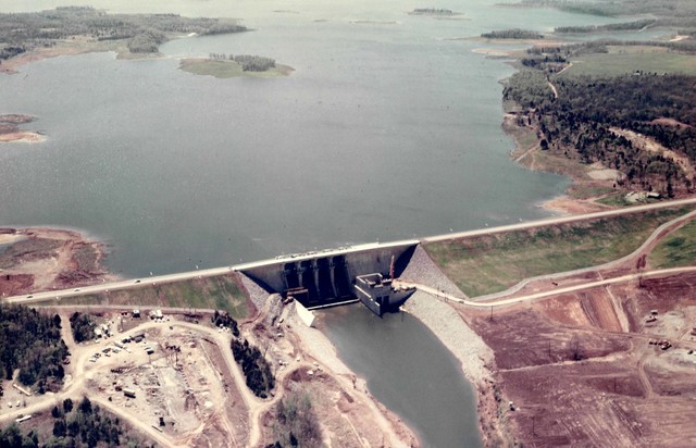 J. Percy Priest Dam under construction