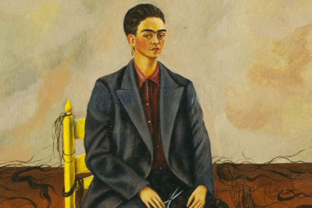 Pinta Autorretrato con pelo cortado