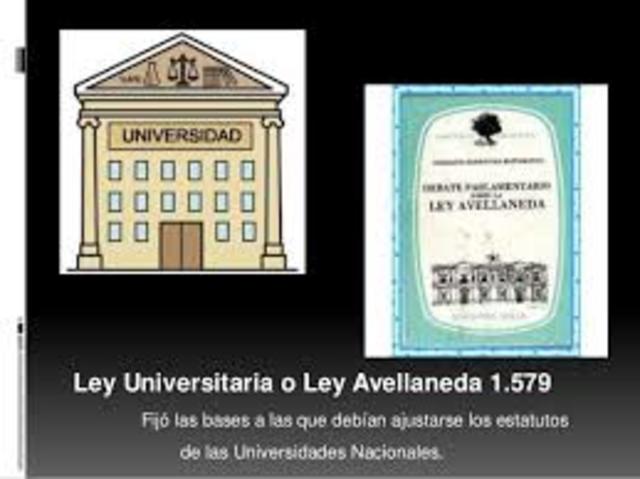 Ley de Avellaneda. Educación Universitaria
