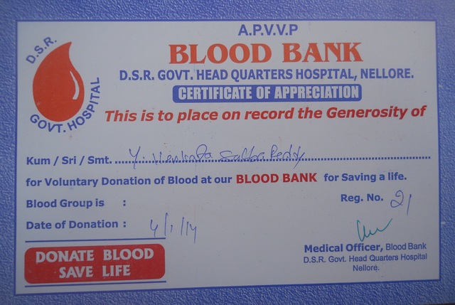 First Blood Bank Opened