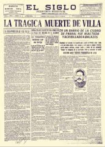 Villa es asesinado