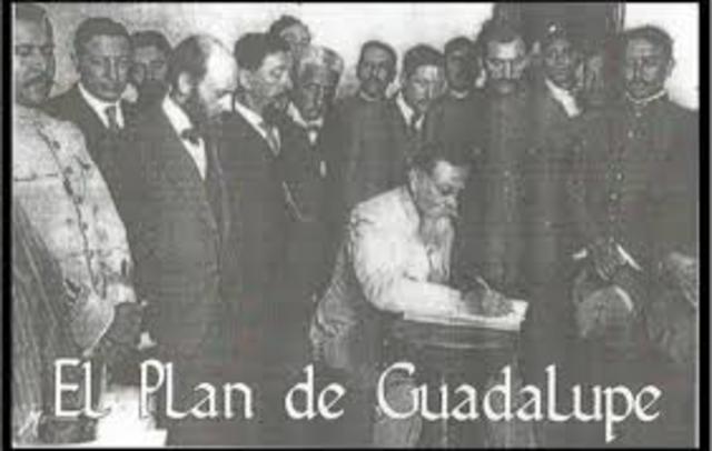 redacción del plan de Guadalupe