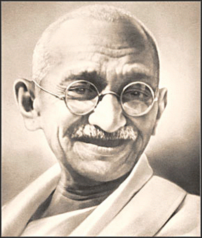 Gandhi leads Indian camapaign of civil disobedience