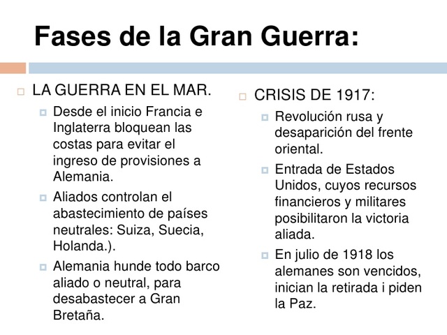 PRIMERA FASE DE LA GUERRA