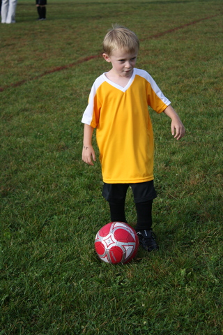 First time playing soccer