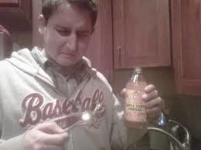 Drinking vinegar when I was 5