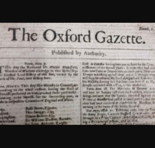 First newspaper is published