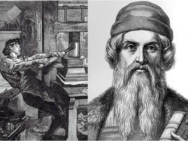 Invención de la Imprenta por Johannes Gutenberg