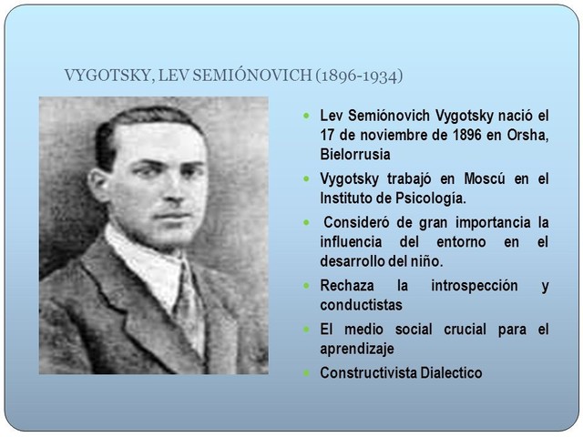 LEV VIGOTSKY: ZONA DE DESARROLLO PROXIMO