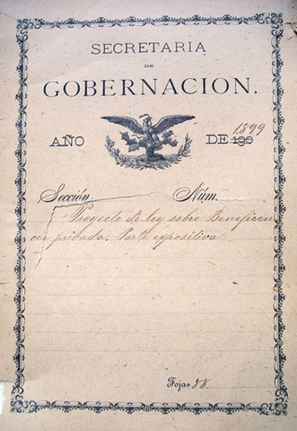 Se decretó la creación de la Dirección General de Beneficencia