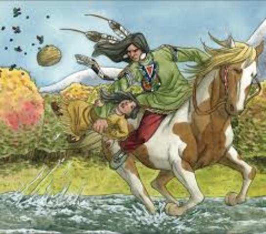 (ME) Shoshone Tribe - Sacagawea Captured