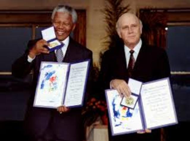 ME-Mandela and De Klerk win the noble peace prize