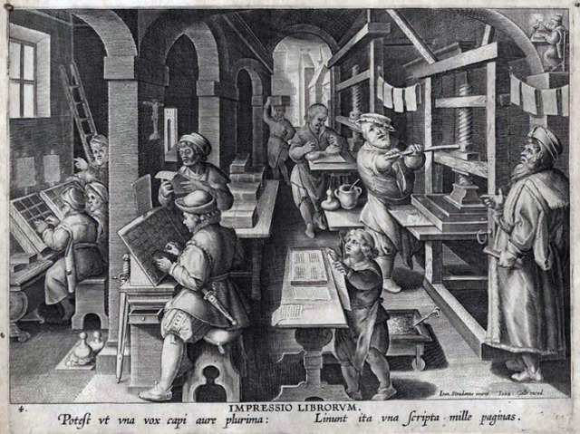 Imprenta, grabado en madera, papel en Occidente