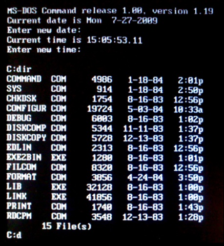 Ibm Pc Sistema eragileak  Ms-Dos-rena
