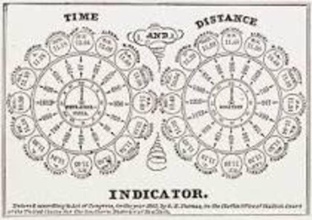 Railroads set up standard time zones