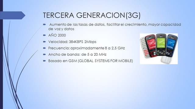 TERCERA GENERACIÓN (3G)