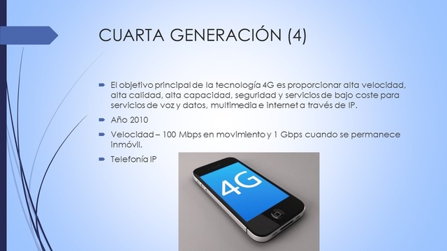 CUARTA GENERACIÓN (4G)