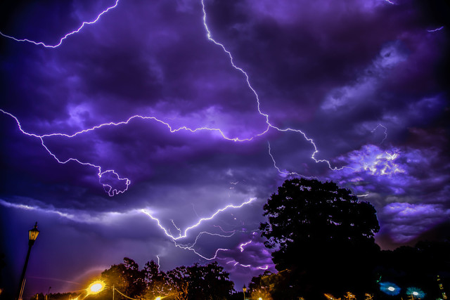 Benjamin Franklin Flies a Kite in a Lightning Storm