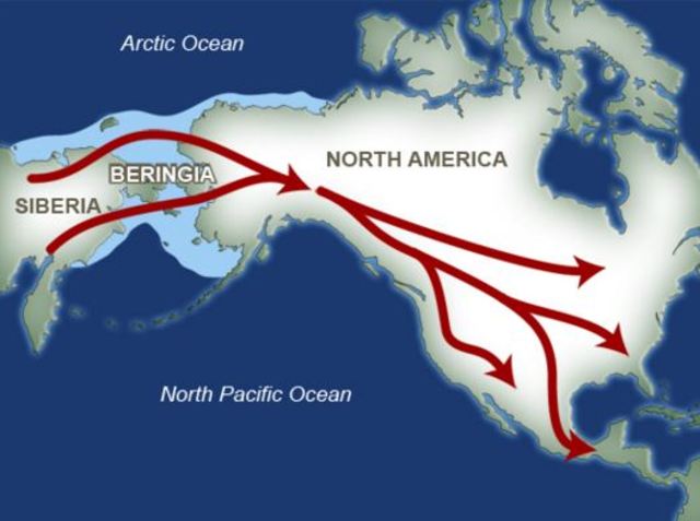 The First Occupants cross the Land Bridge