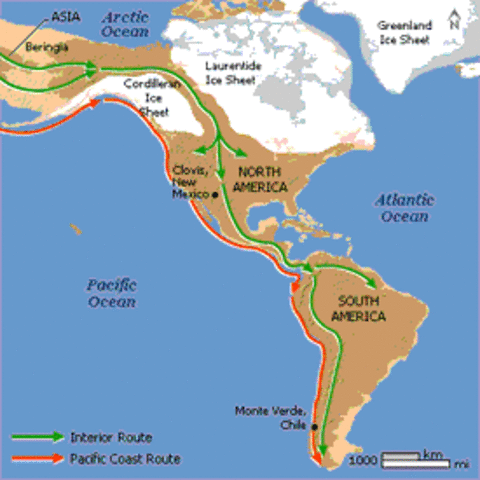 Asian migration across the Bering land bridge