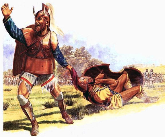 Menelaus battles Paris for revenge