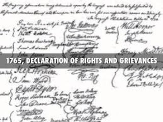 The Declaration of Rights and Grievances