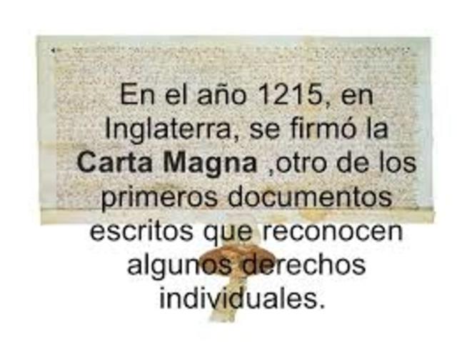 INGLATERRA 1215 D.C CARTA MAGNA