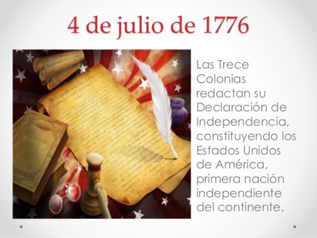 1776 AMÉRICA DECLARA INDEPENDENCIA