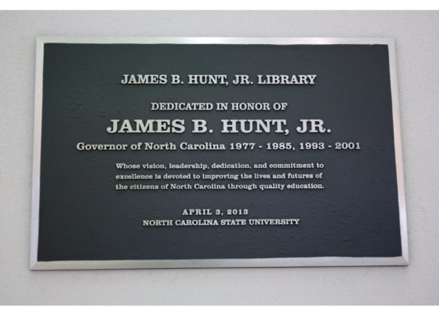 James B. Hunt Jr. Library Dedicated