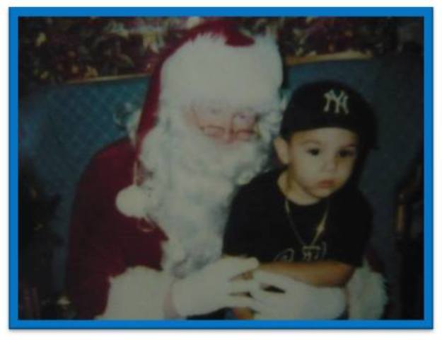 My first picture with Santa Claus.