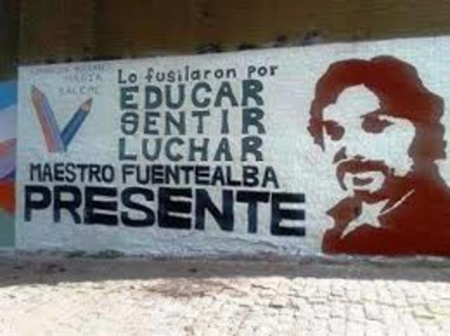 Profesor Carlos Fuentealba presente