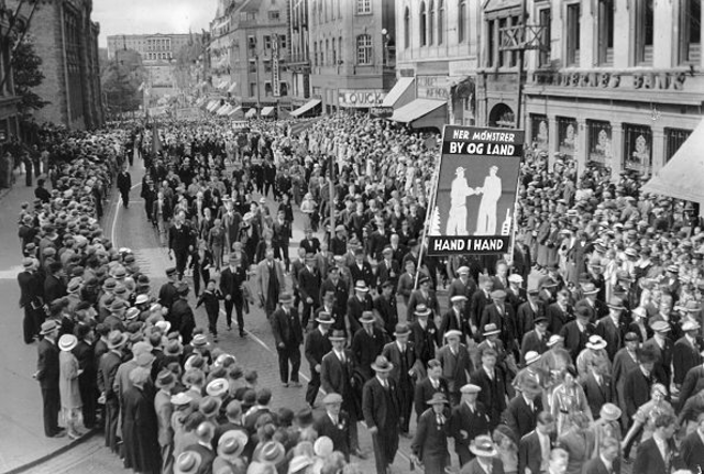 50000 gik i LS-demonstration kaldet Bondetoget