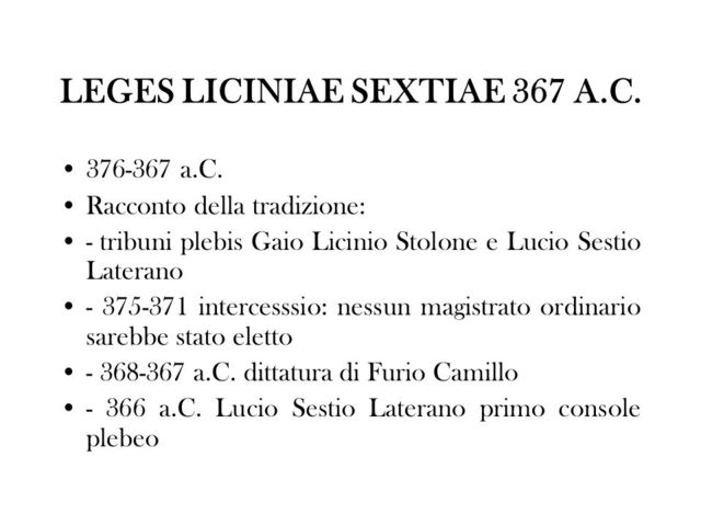 Las Leyes Licinio-Sextias