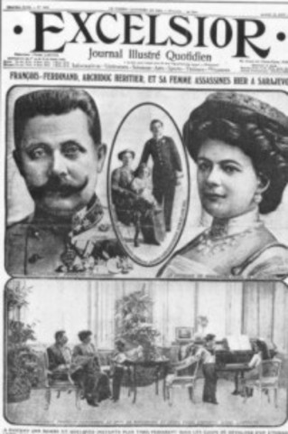 Atentado a Francisco Fernando en Saravejo.